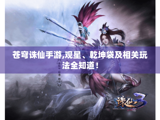 苍穹诛仙手游,观星、乾坤袋及相关玩法全知道！