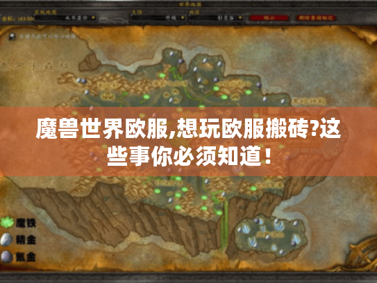 魔兽世界欧服,想玩欧服搬砖?这些事你必须知道! 魔兽世界欧服,想玩欧服搬砖?这些事你必须知道!