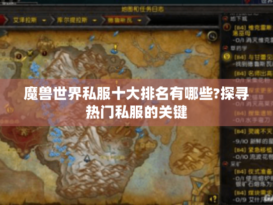 魔兽世界私服十大排名有哪些?探寻热门私服的关键