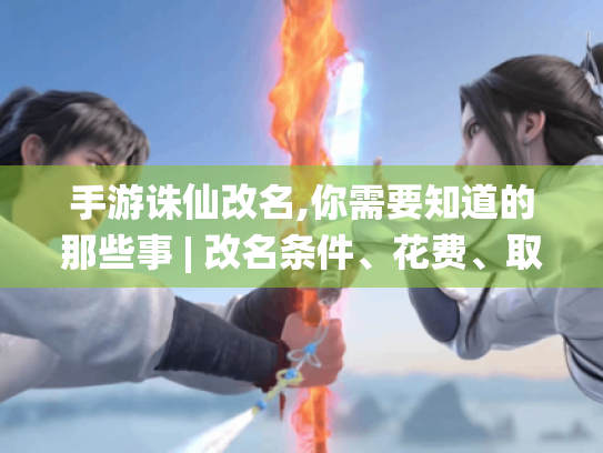 手游诛仙改名,你需要知道的那些事 | 改名条件、花费、取名技巧及影响全揭秘