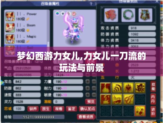 梦幻西游力女儿,力女儿一刀流的玩法与前景 梦幻西游力女儿,力女儿一刀流的玩法与前景