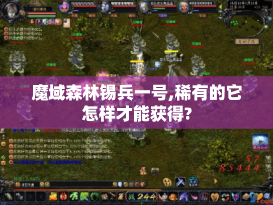 魔域森林锡兵一号,稀有的它怎样才能获得?