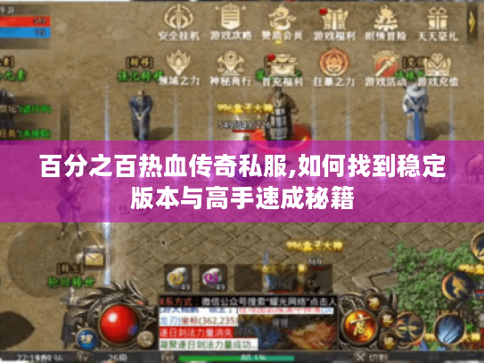 百分之百热血传奇私服,如何找到稳定版本与高手速成秘籍