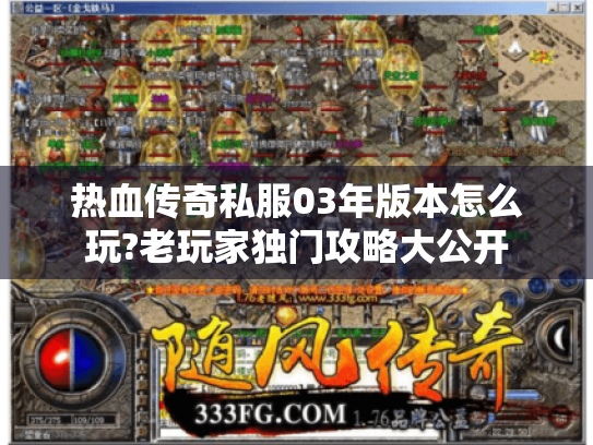 热血传奇私服03年版本怎么玩?老玩家独门攻略大公开