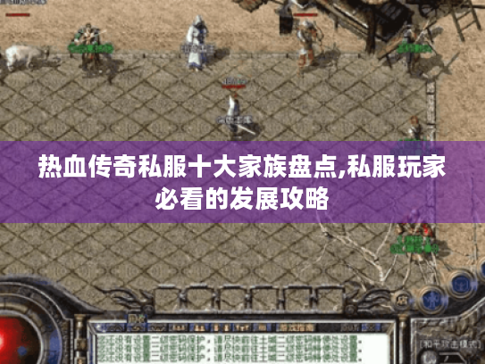 热血传奇私服十大家族盘点,私服玩家必看的发展攻略