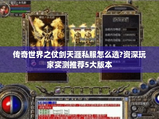 传奇世界之仗剑天涯私服怎么选?资深玩家实测推荐5大版本