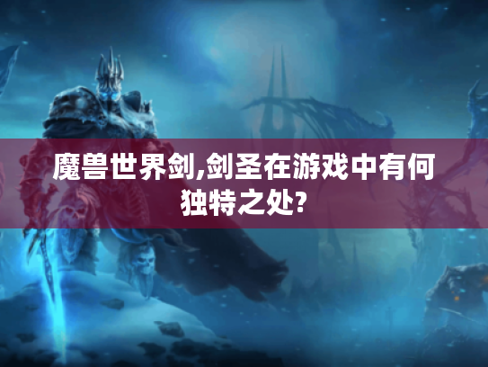 魔兽世界剑,剑圣在游戏中有何独特之处?