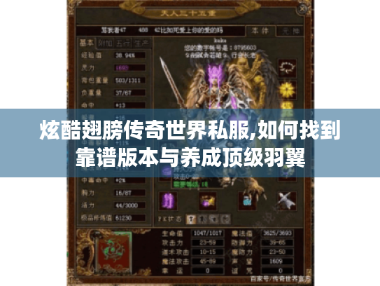 炫酷翅膀传奇世界私服,如何找到靠谱版本与养成顶级羽翼