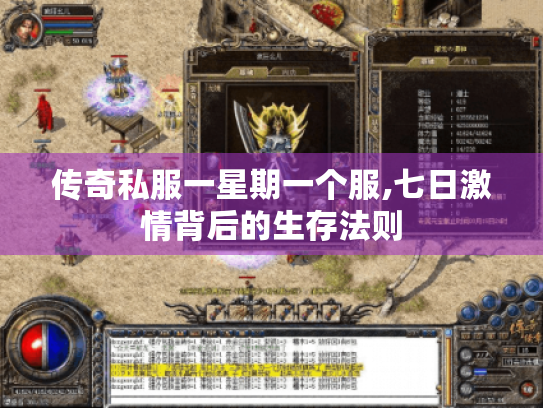 传奇私服一星期一个服,七日激情背后的生存法则 传奇私服一星期一个服,七日激情背后的生存法则