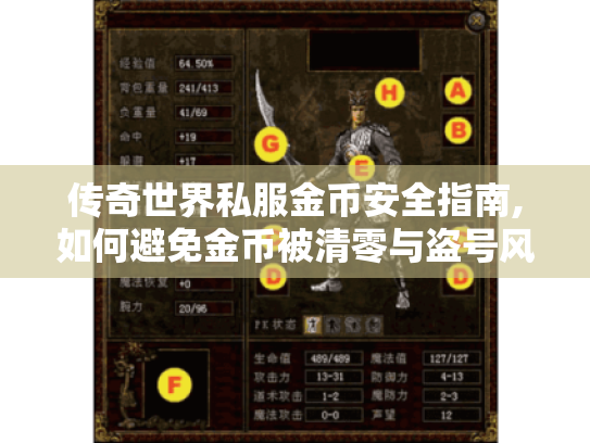 传奇世界私服金币安全指南,如何避免金币被清零与盗号风险