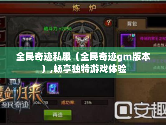 全民奇迹私服（全民奇迹gm版本）,畅享独特游戏体验