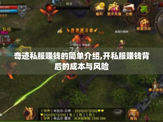 奇迹私服赚钱的简单介绍,开私服赚钱背后的成本与风险