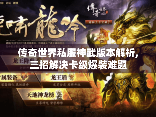 传奇世界私服神武版本解析,三招解决卡级爆装难题