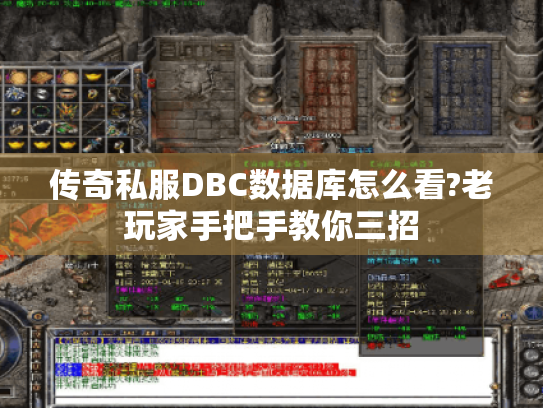 传奇私服DBC数据库怎么看?老玩家手把手教你三招
