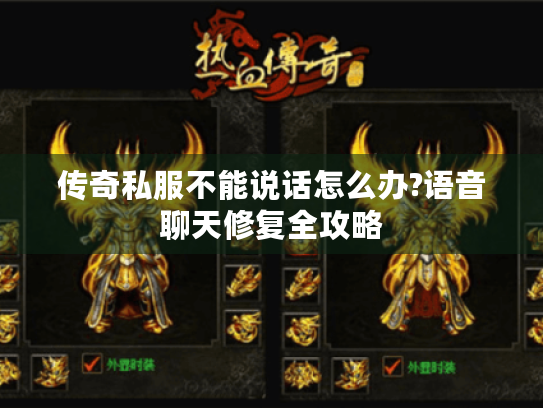 传奇私服不能说话怎么办?语音聊天修复全攻略