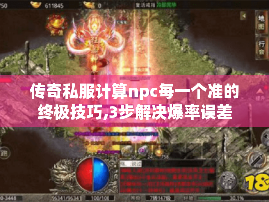 传奇私服计算npc每一个准的终极技巧,3步解决爆率误差