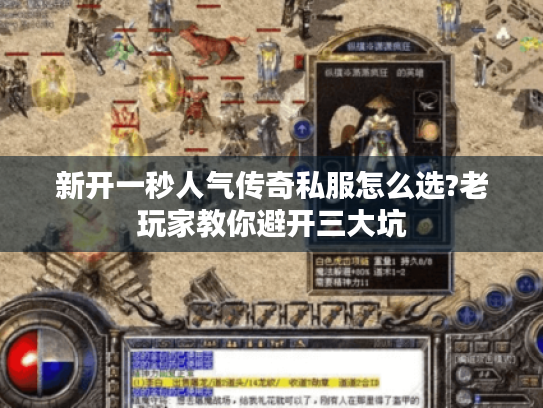 新开一秒人气传奇私服怎么选?老玩家教你避开三大坑 新开一秒人气传奇私服怎么选?老玩家教你避开三大坑