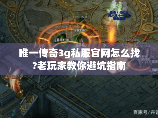 唯一传奇3g私服官网怎么找?老玩家教你避坑指南 唯一传奇3g私服官网怎么找?老玩家教你避坑指南