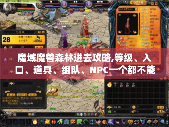 魔域魔兽森林进去攻略,等级、入口、道具、组队、NPC一个都不能少