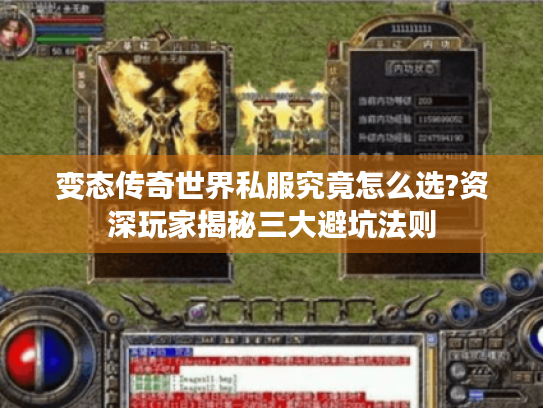 变态传奇世界私服究竟怎么选?资深玩家揭秘三大避坑法则 变态传奇世界私服究竟怎么选?资深玩家揭秘三大避坑法则