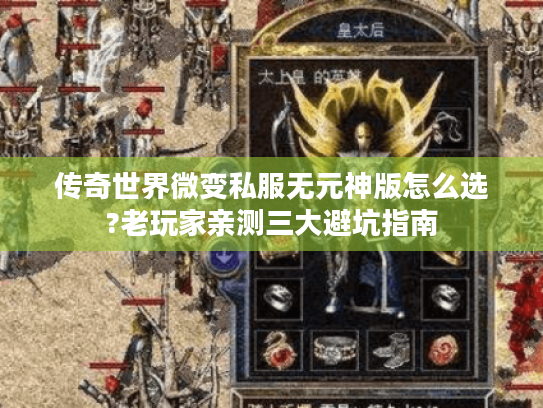 传奇世界微变私服无元神版怎么选?老玩家亲测三大避坑指南