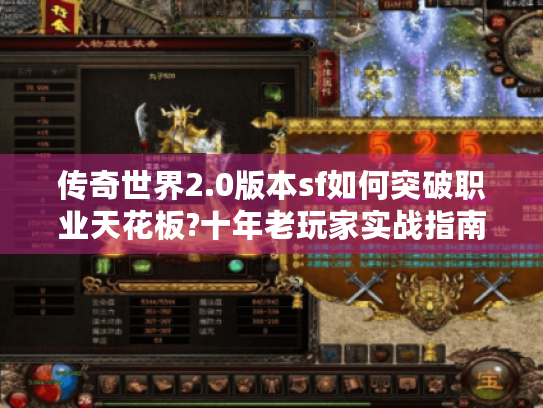 传奇世界2.0版本sf如何突破职业天花板?十年老玩家实战指南