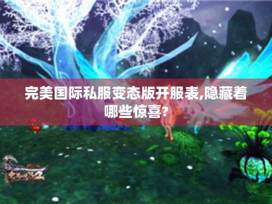 完美国际私服变态版开服表,隐藏着哪些惊喜?