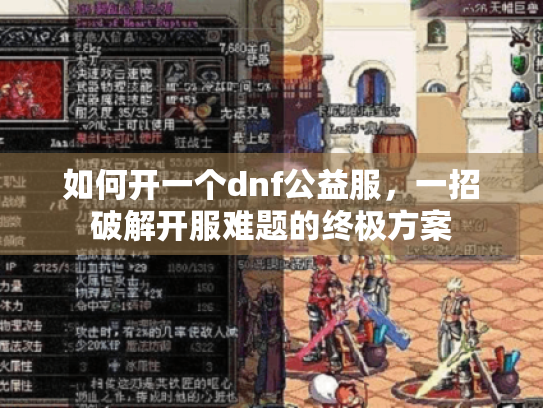 如何开一个dnf公益服,一招破解开服难题的终极方案 如何开一个dnf公益服,一招破解开服难题的终极方案