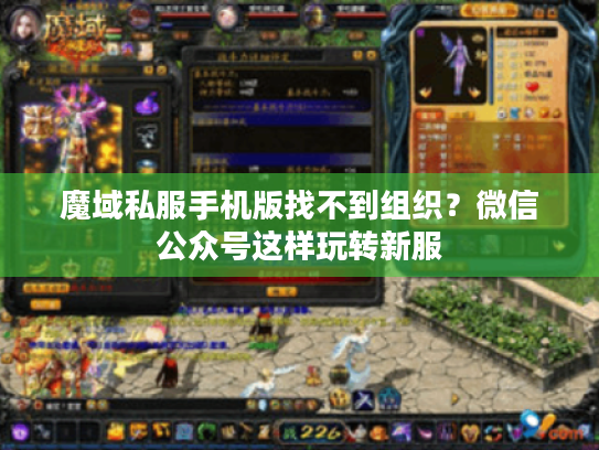 魔域私服手机版找不到组织？微信公众号这样玩转新服