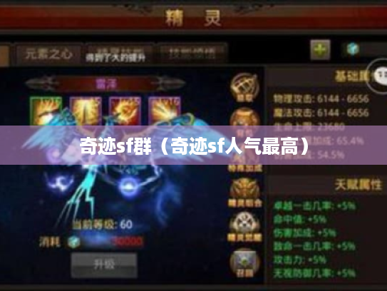 奇迹sf群（奇迹sf人气最高）