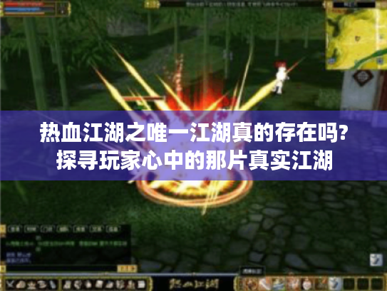 热血江湖之唯一江湖真的存在吗?探寻玩家心中的那片真实江湖