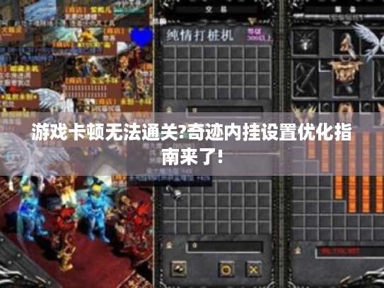 游戏卡顿无法通关?奇迹内挂设置优化指南来了!