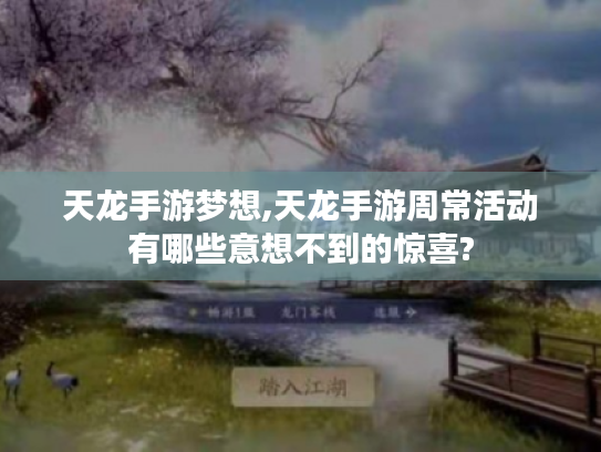 天龙手游梦想,天龙手游周常活动有哪些意想不到的惊喜?