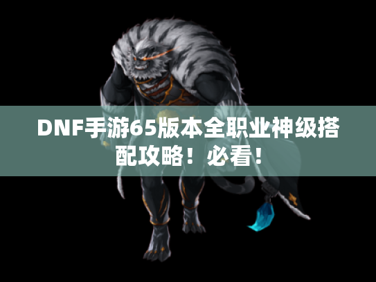 DNF手游65版本全职业神级搭配攻略！必看！