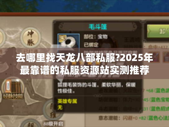 去哪里找天龙八部私服?2025年最靠谱的私服资源站实测推荐 去哪里找天龙八部私服?2025年最靠谱的私服资源站实测推荐