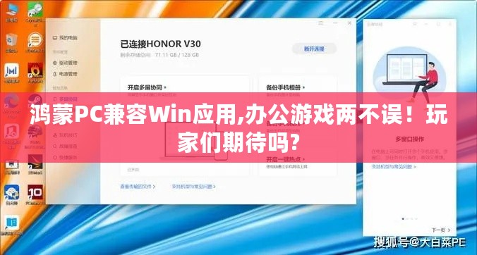 鸿蒙PC兼容Win应用,办公游戏两不误！玩家们期待吗?