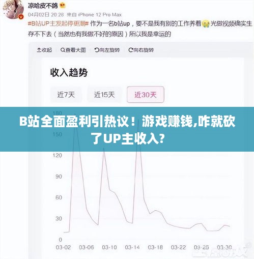 B站全面盈利引热议！游戏赚钱,咋就砍了UP主收入?