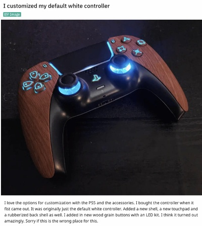 玩家自制木质风格PS5主机:质感超出色 原生态！