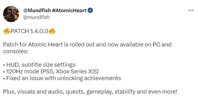 《原子之心》主机版升级！独家120Hz模式体验新高度