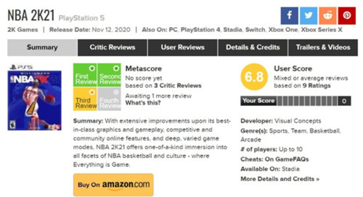 《NBA 2K21》销量突破800万！次世代版调价无损，玩家热情不减