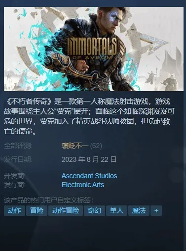 《不朽者传奇》销量揭秘：Steam在线峰值751人，传奇陨落？