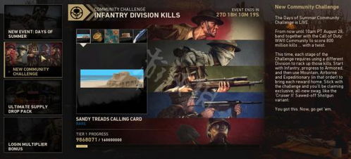 二战狂欢盛宴,使命召唤14双倍经验周盛大开启,战力飙升新高度 二战狂欢盛宴,使命召唤14双倍经验周盛大开启,战力飙升新高度