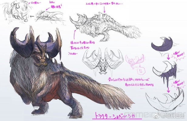 怪物猎人,荒野赫猿兽设计原画,武器&防具展示全知晓！