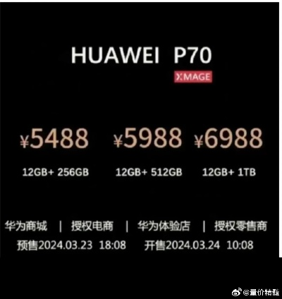 华为P70价格揭秘：权威一览尽在掌握