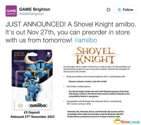 守护传奇，铲子永恒！《不死铲子骑士》Amiibo震撼来袭