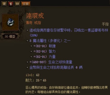 哥布林戒指传奇揭秘:暗黑3独特属性大解析 哥布林戒指传奇揭秘:暗黑3独特属性大解析