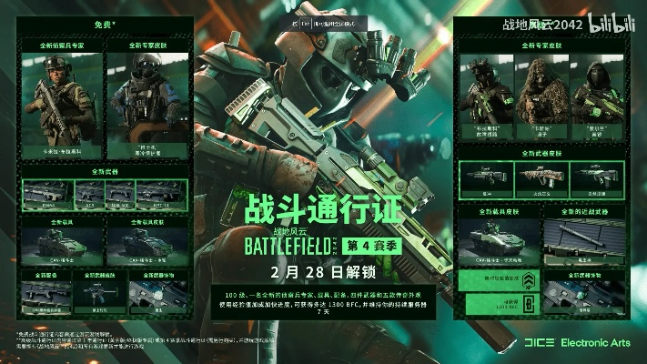 《战地2042》第四赛季通行证宝藏揭秘，全新奖励抢先看