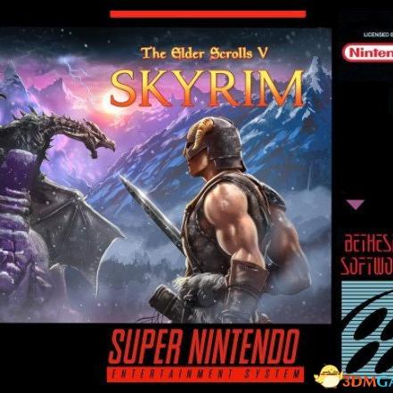 《上古卷轴5：天际》SNES版复古封面曝光，经典重现！