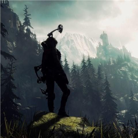 《古墓丽影：崛起》限定版海报，劳拉微笑捧骷髅惊现神秘力量